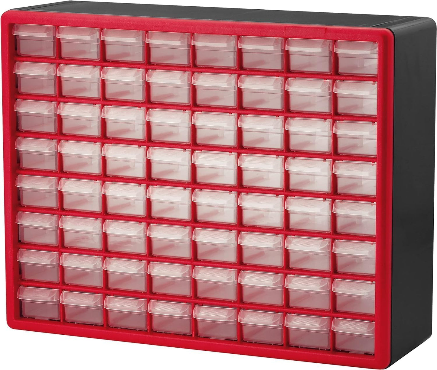 Schubladenorganizer mit 64 Fächern, 64 Drawer Rot