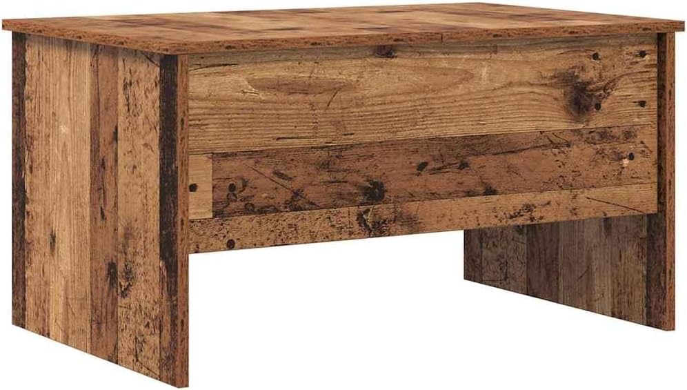 Rechteckiger Couchtisch mit Stauraum, Altholz 80 x 50.5 x 42.5 cm