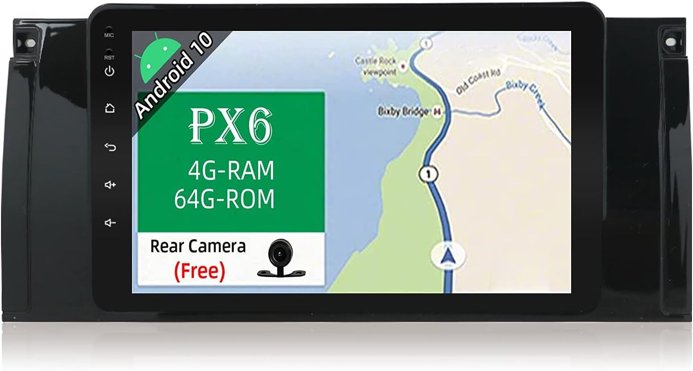 Android 10 Autoradio für BMW M5/E39/E53 mit GPS & Carplay, 4G64G-B