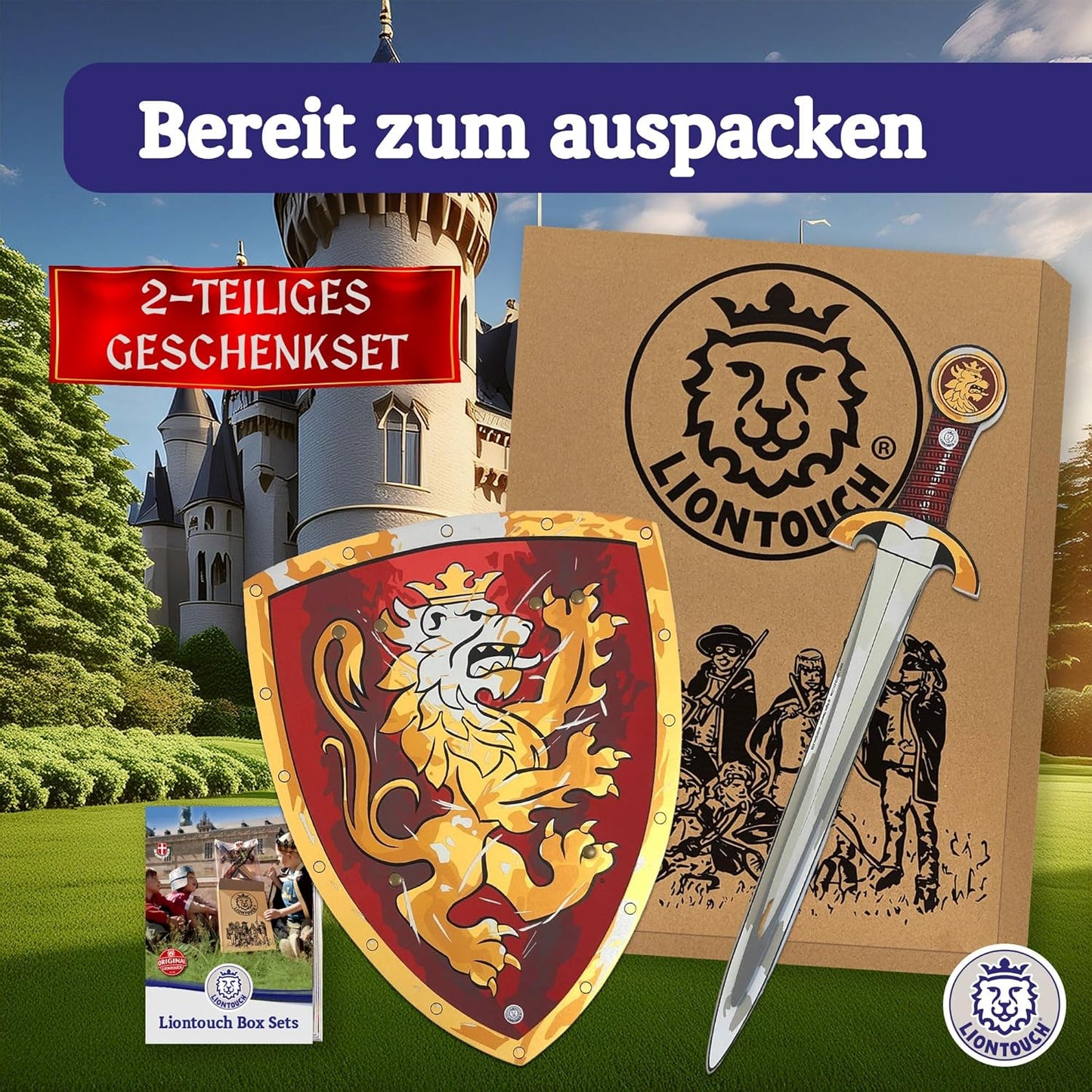 Spielzeugschwert & Schild, Rot