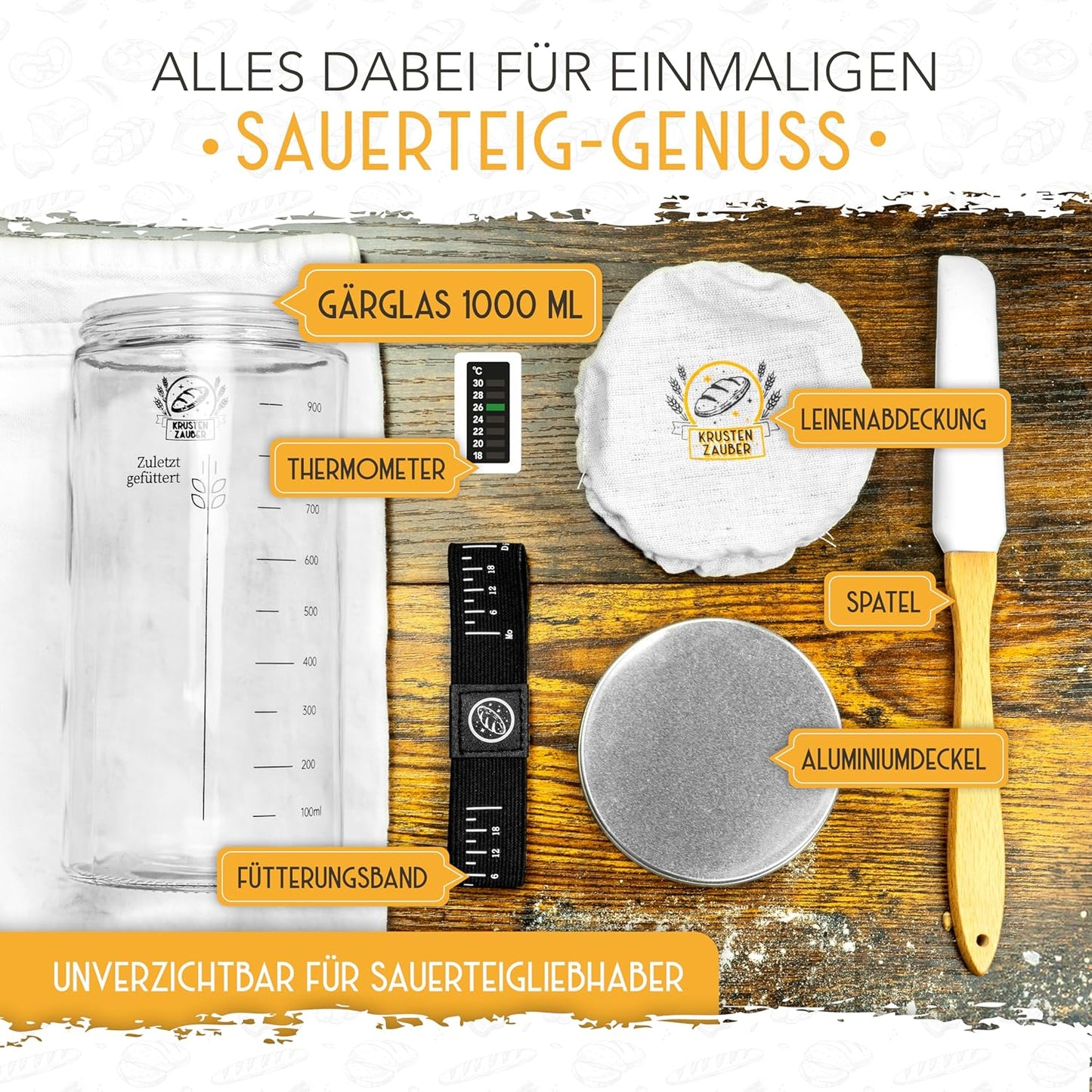 Sauerteig Starter Set, 1x1000ml, Sauerteig Starter Set