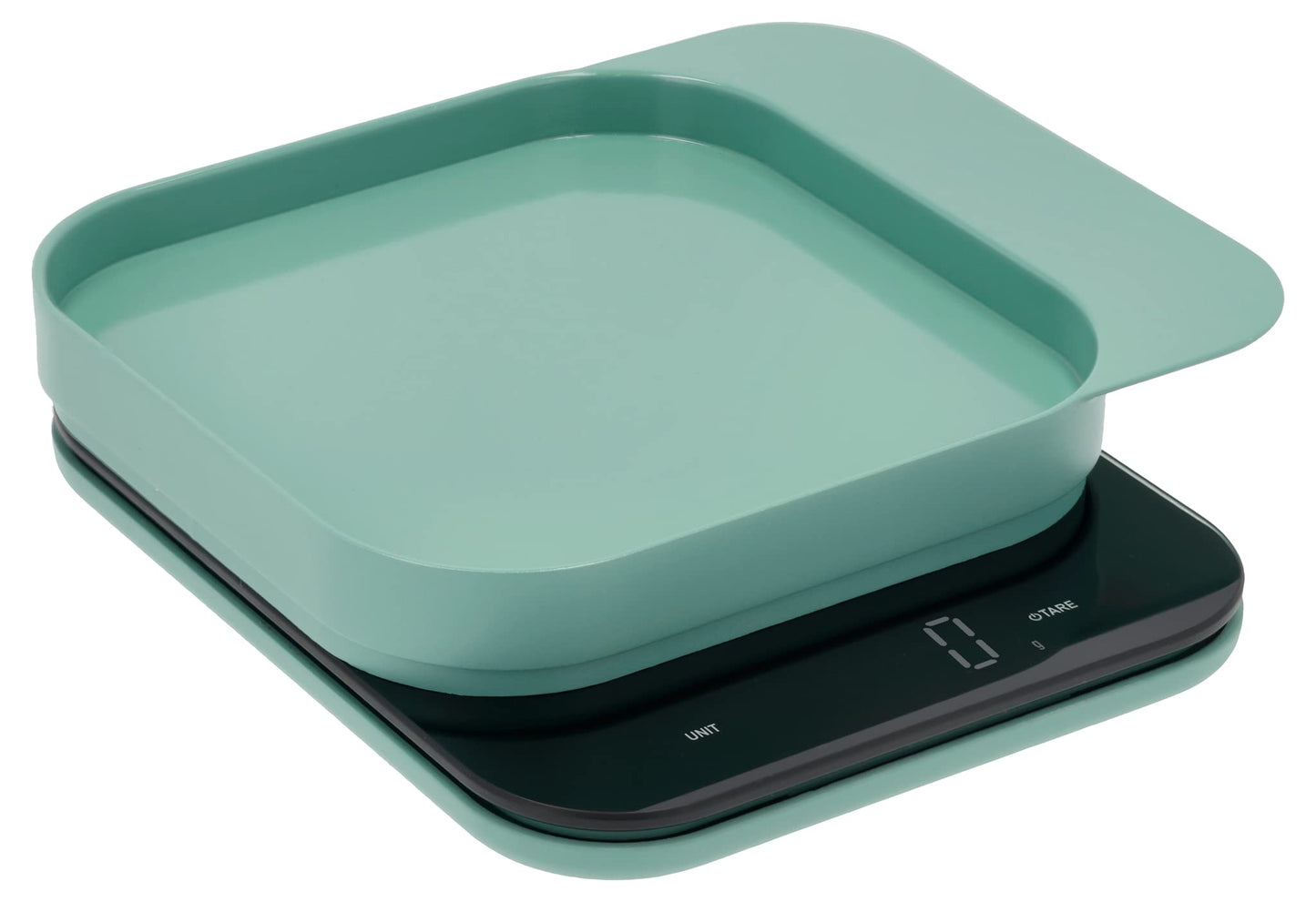 Digitale Küchenwaage mit Tara-Funktion (max. 10 kg), 16,50 x 20,3 x 3,5 cm Nordic Green