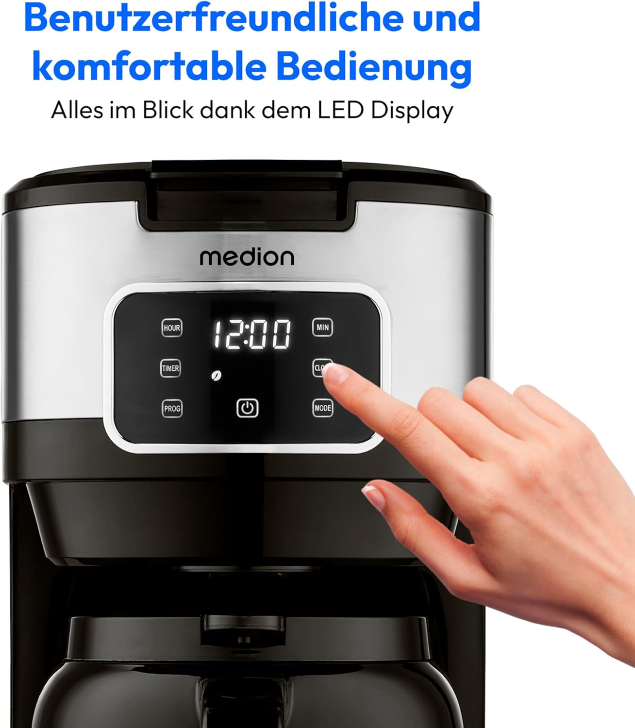 Kaffeemaschine mit Thermoskanne und Timer (10 Tassen)