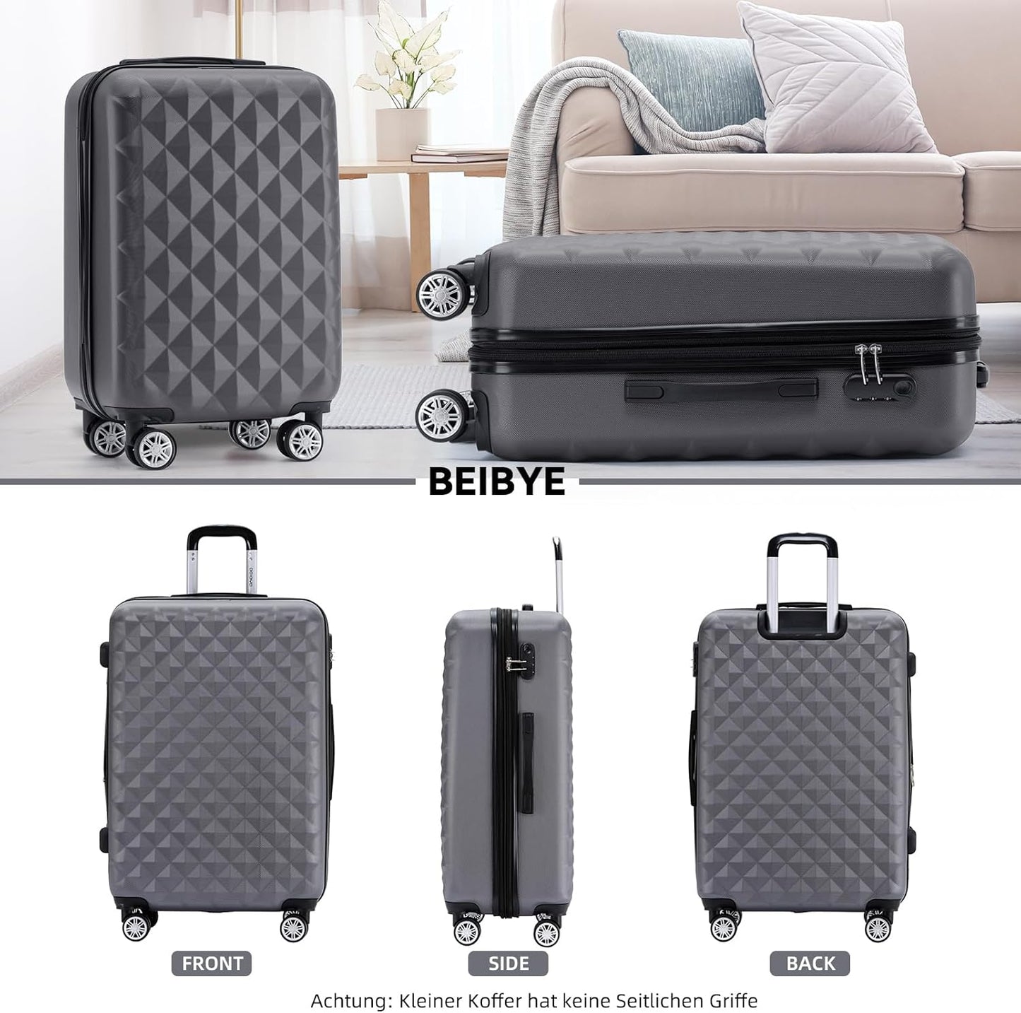 Hartschalenkoffer, Business Grey L