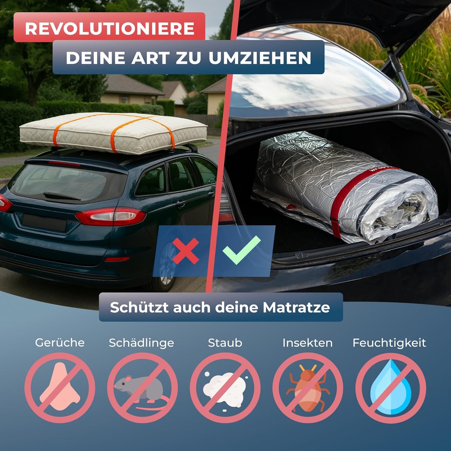 Vakuumbeutel für Matratzen, 70 x 140