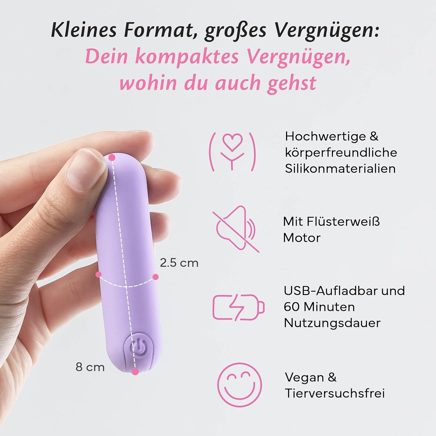Periwinkle Purple Mini Vibrator-Set, Periwinkle Purple