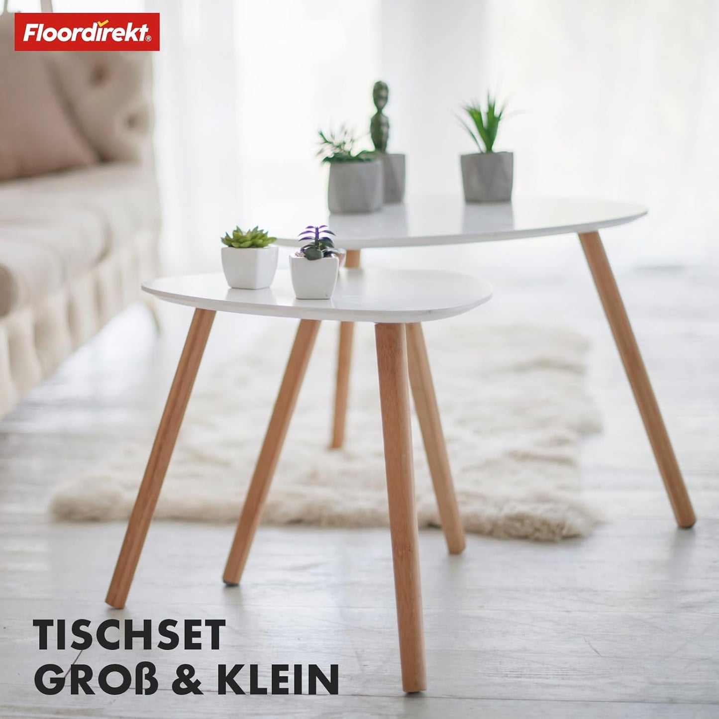 2er Set Couchtisch Oregon