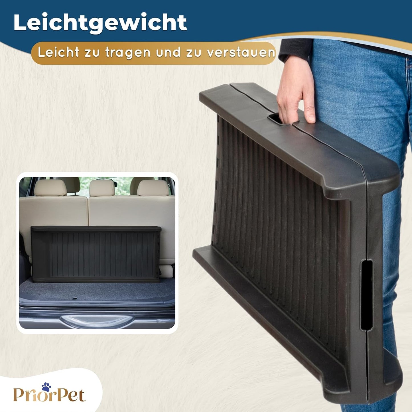 Klappbare Hunderampe für Autos und SUVs, Dark Gray