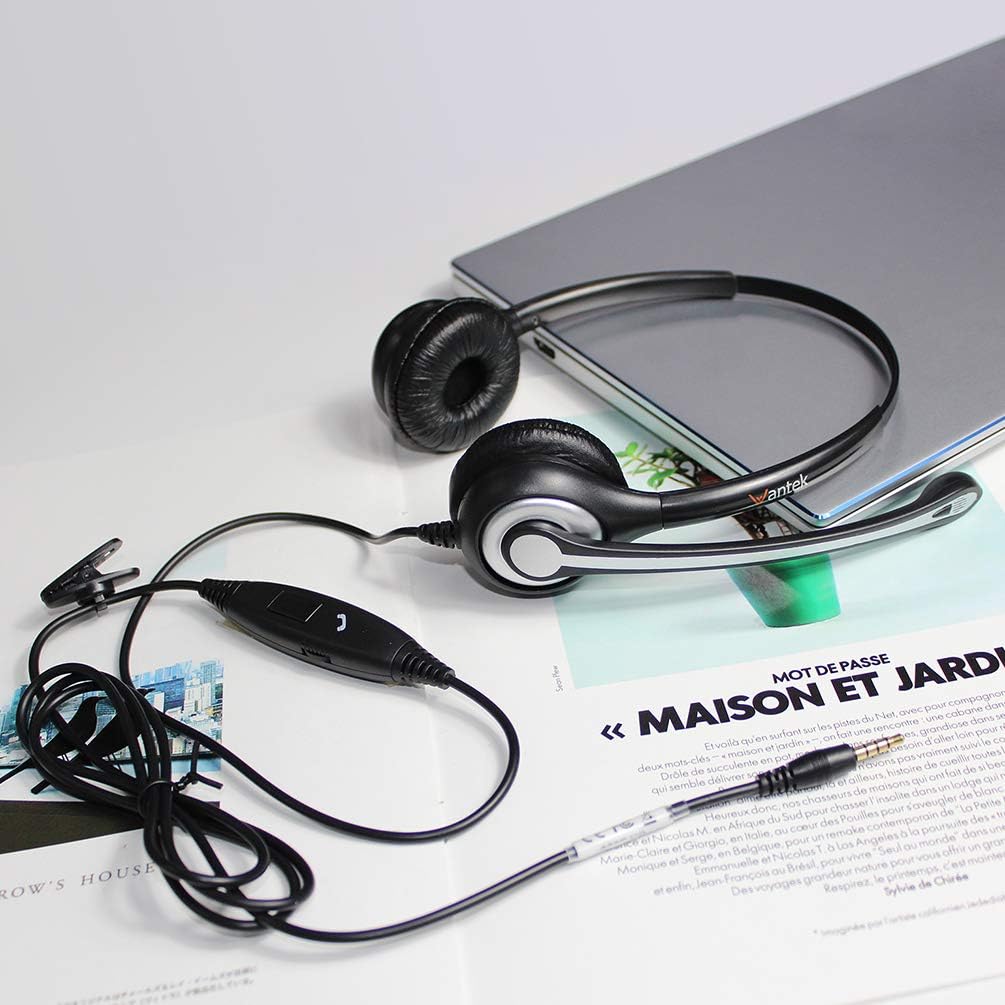 Binaurales Headset mit Noise Cancelling Mikrofon, 3.5mm (Binaural)