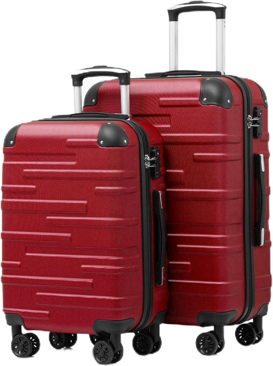 2-teiliges Hartschalenkoffer-Set mit TSA-Schloss, Spinell Rot Set-2tlg(S + M)