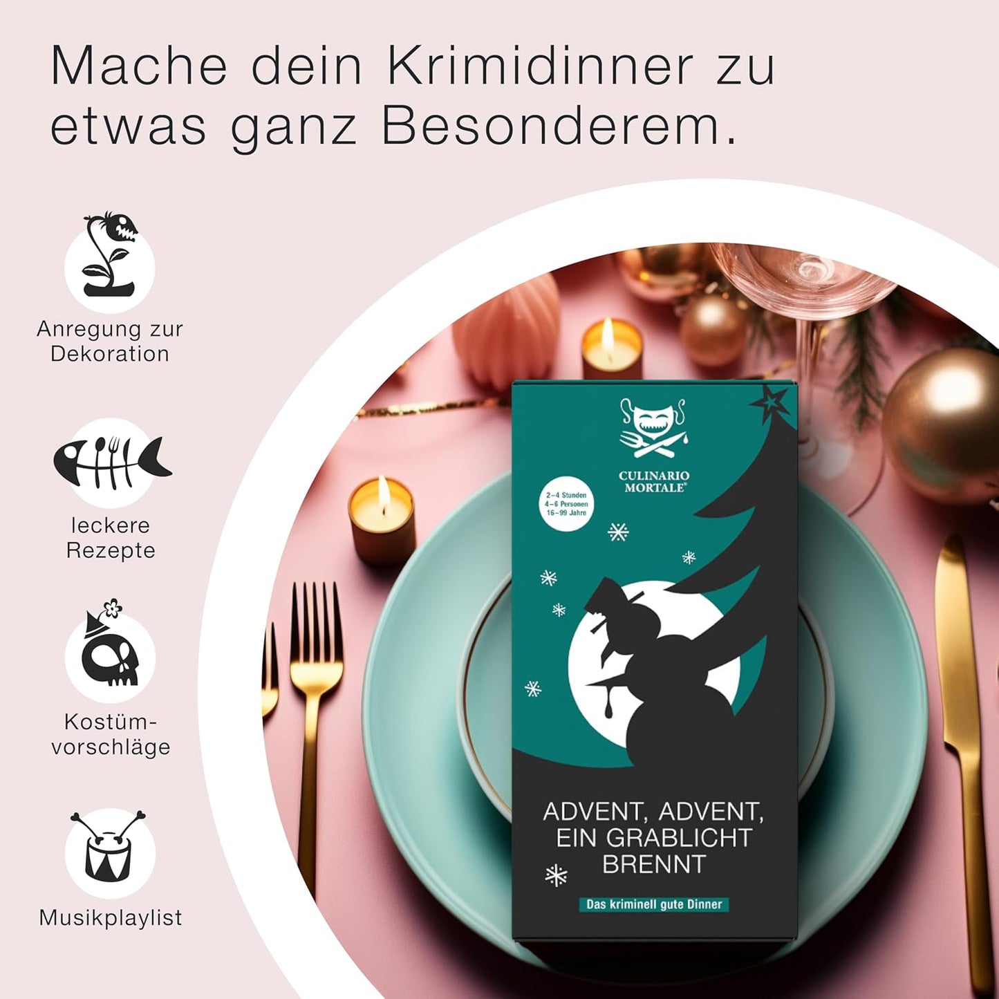 Advent, Advent, ein Grablicht brennt - Krimidinner