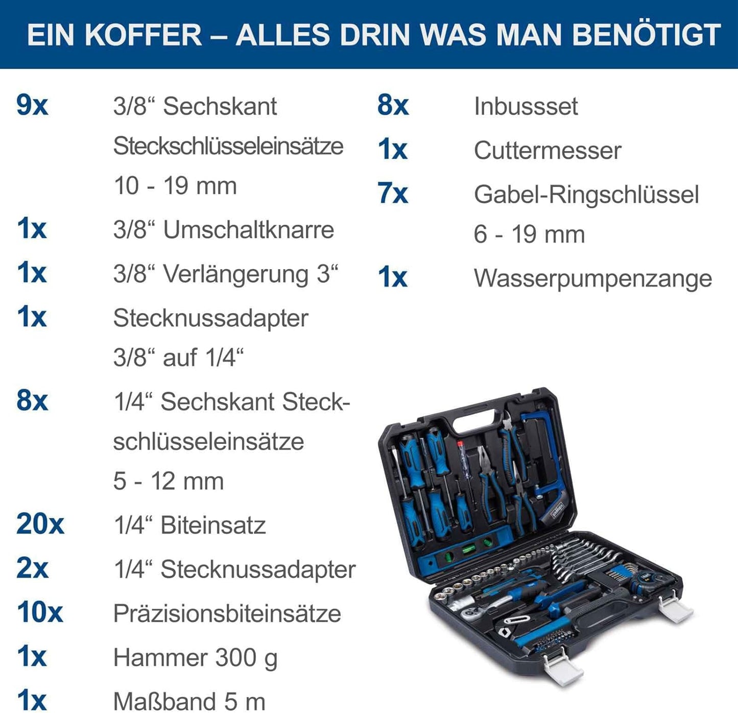 97-teiliges Werkzeugkoffer-Set WZK120