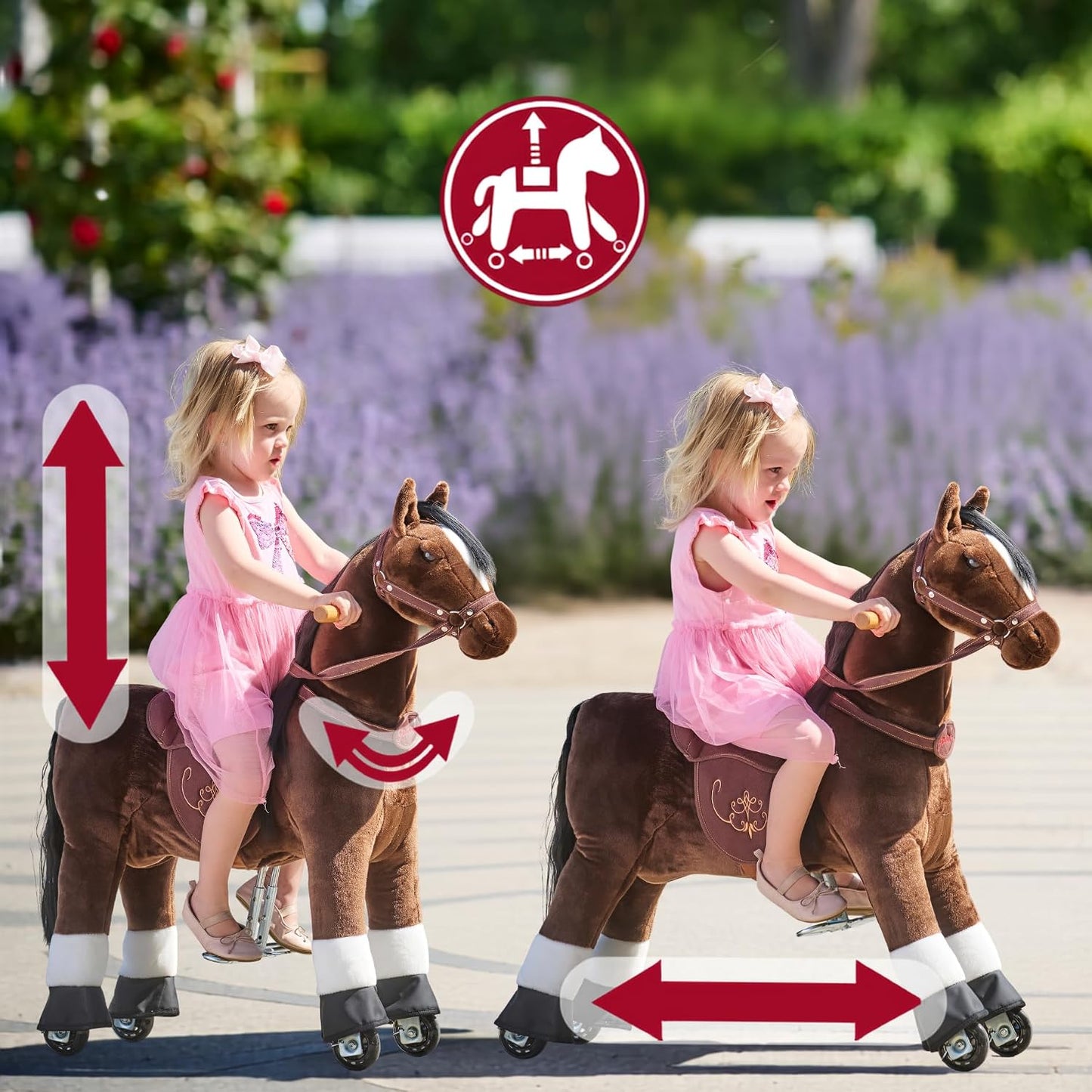 Spielpferd mit Rollen, Happy S (3-6 Jahre)
