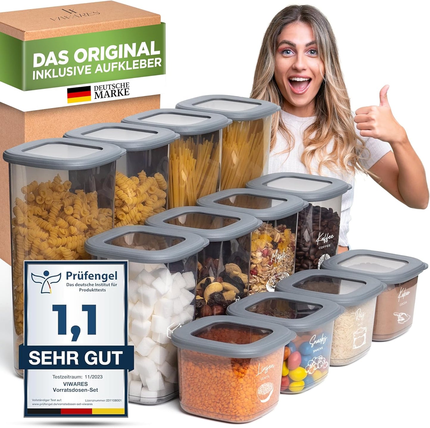 Vorratsdosen, Anthrazit