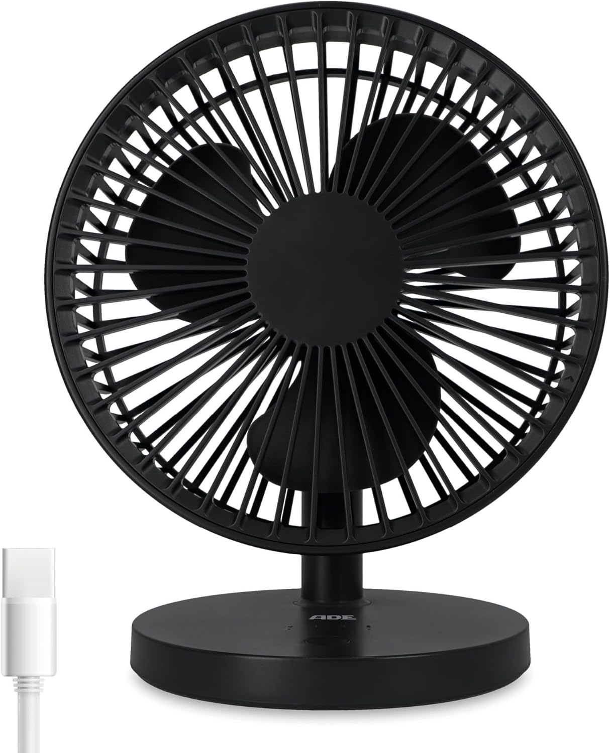USB-Tischventilator mit Akku, Anthrazit
