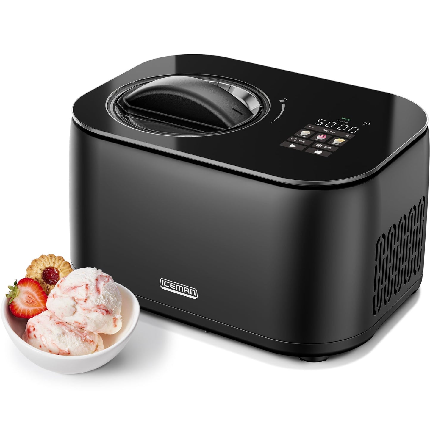 Eismaschine mit Kompressor, Schwarz