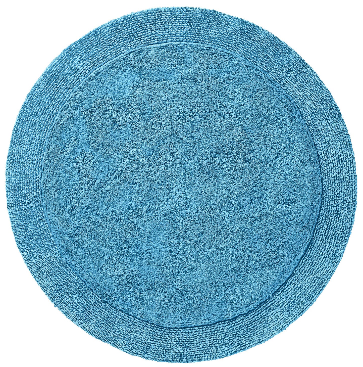 Runde Badematte Stuttgart, Blau Badteppich - rund: 90 cm Ø