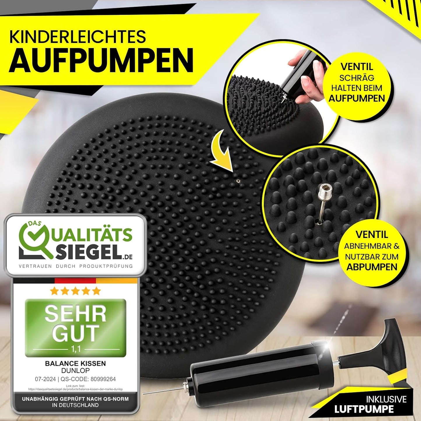 Balancekissen mit Luftpumpe