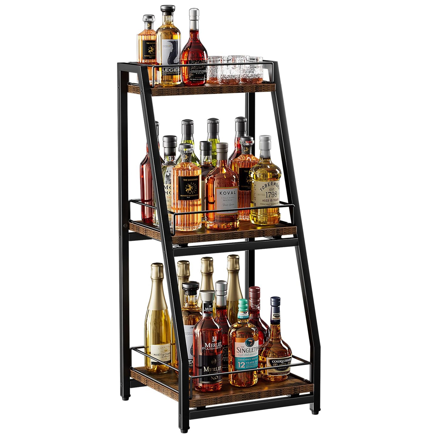3-Etagen Mini Bar Weinregal