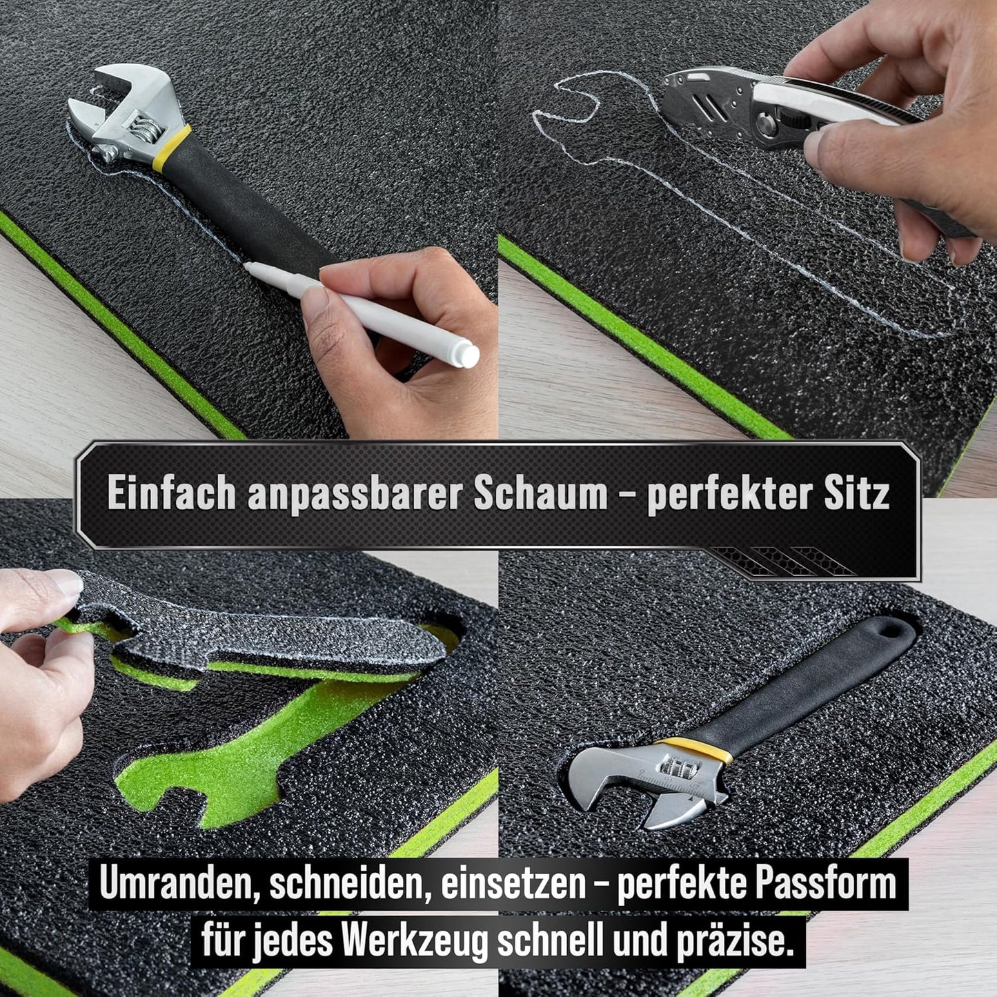 Werkzeugkisten Schaumstoff-Einsätze