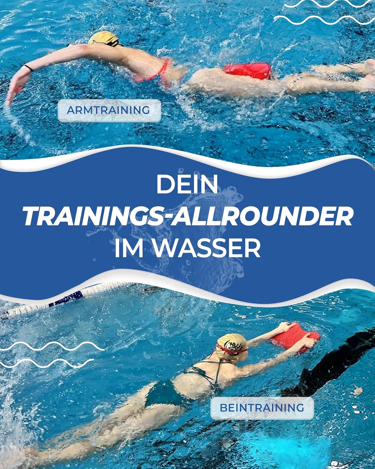 Performance Pull-Kick zur Optimierung der Technik, blau