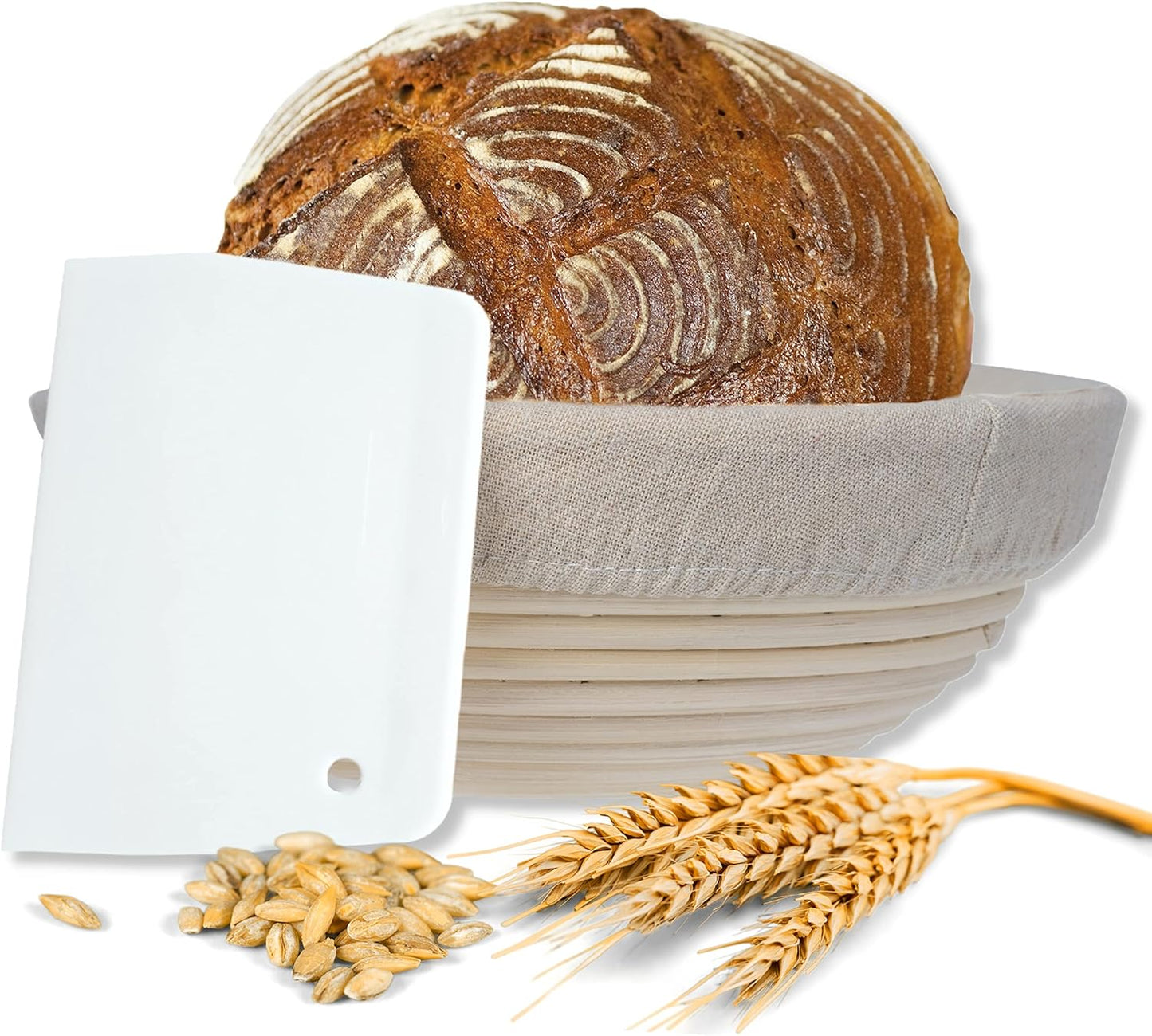Gärkörbchen mit Teigschaber, Rund 25 cm