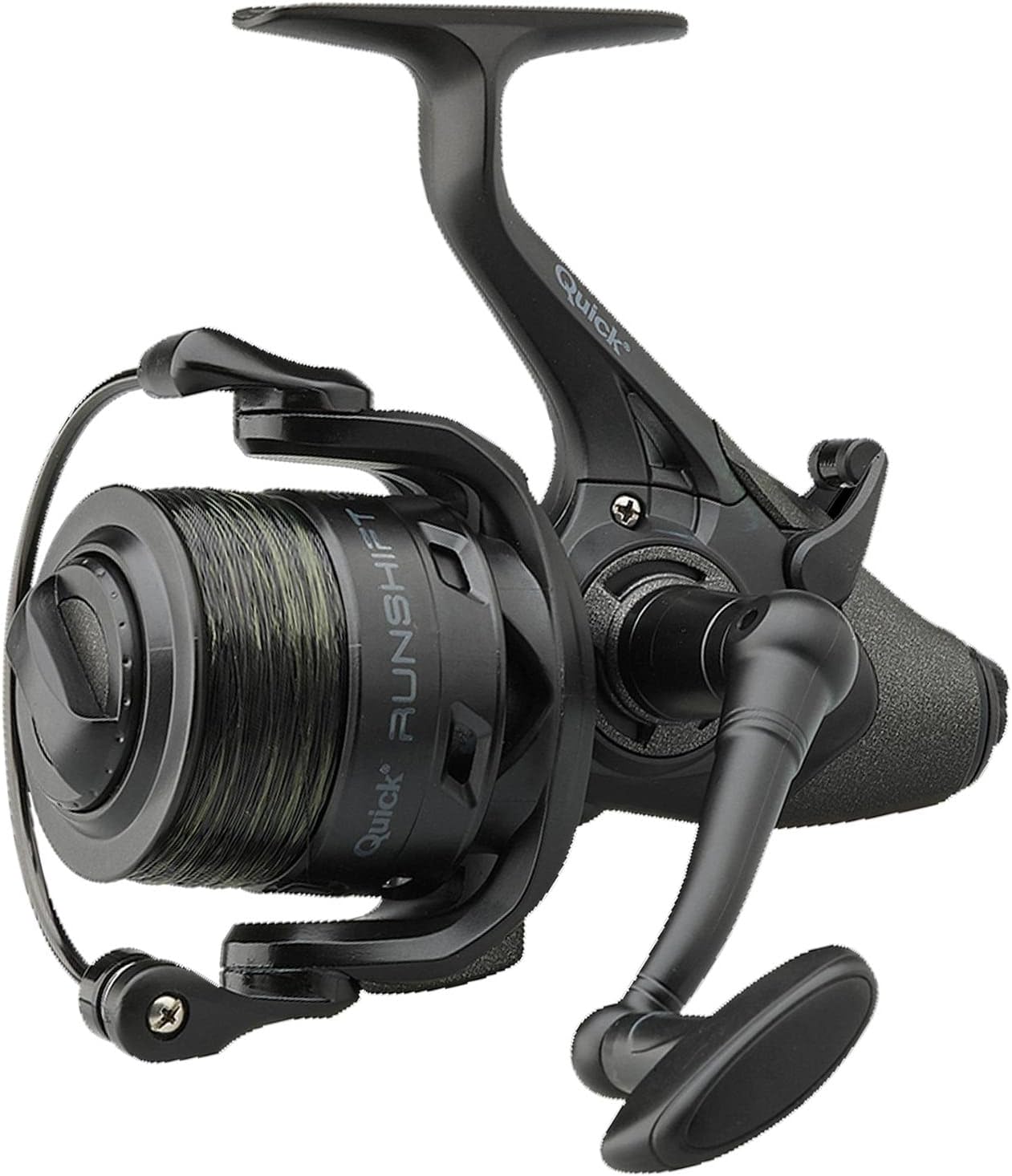 RUNSHIFT 3L FS Spinnrolle mit Camo-Angelschnur, Schwarz, 5000