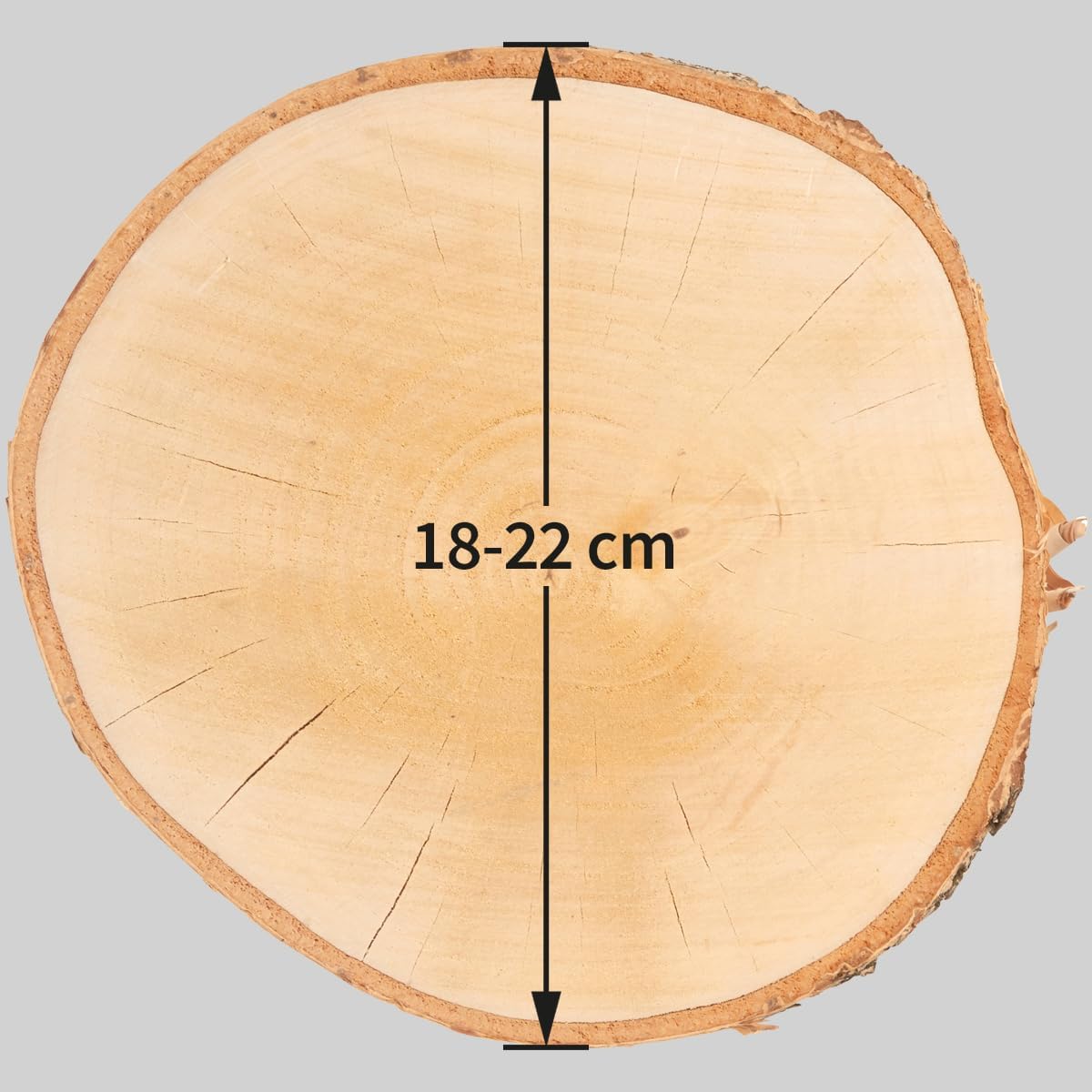 Holzscheiben-Set, 10 Stück, 20 cm, 10 Ø 20 cm