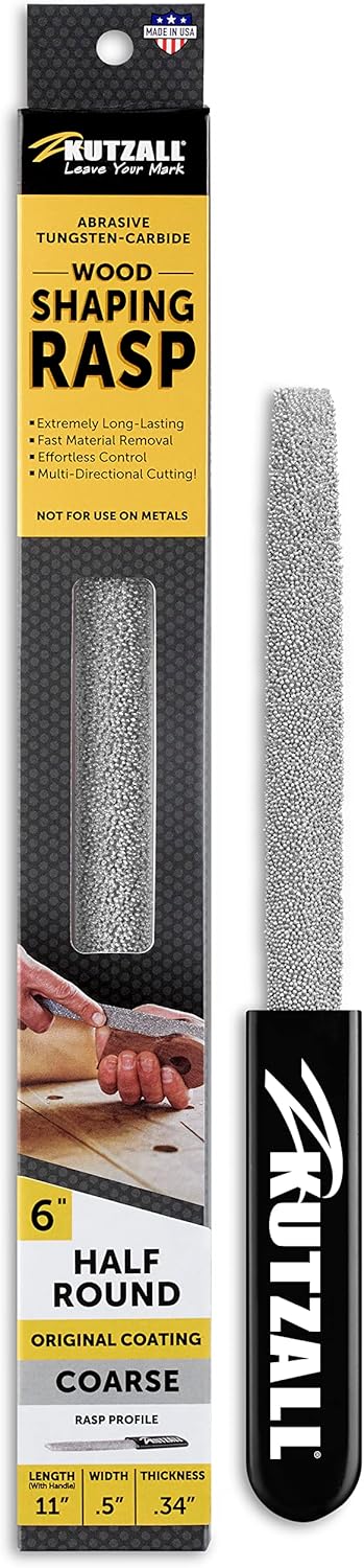 Halbrunde Handraspel für Holz, Halbrund - Grob 6" (152.4mm) Länge