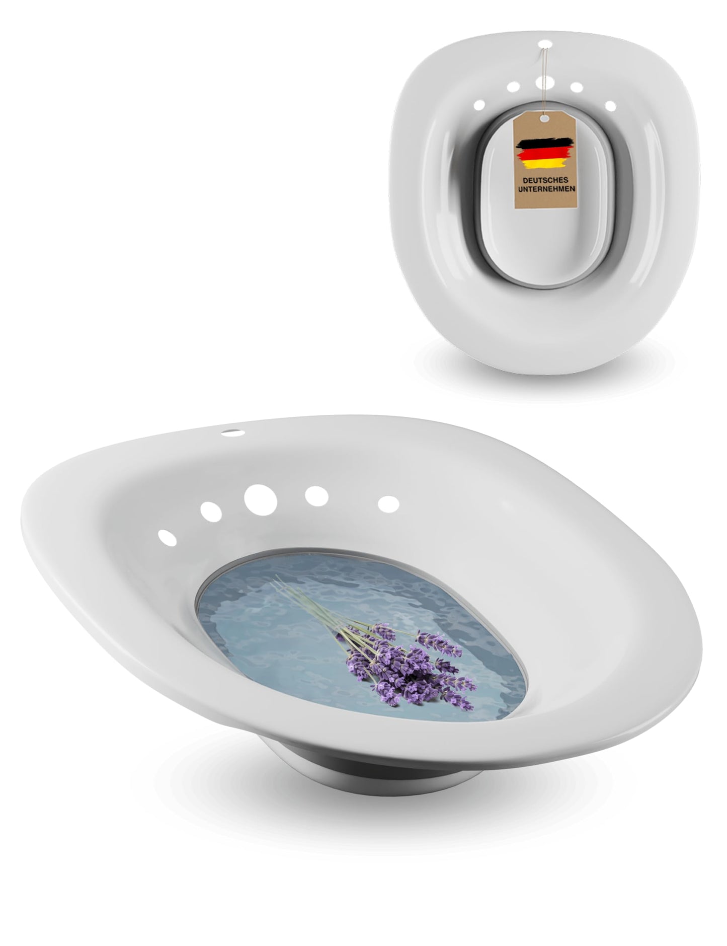 Faltbare Sitzbadewanne, Faltbar Grau/Weiss