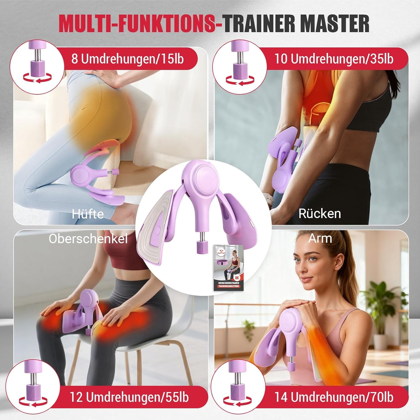 Beckenboden- und Oberschenkeltrainer, Purple