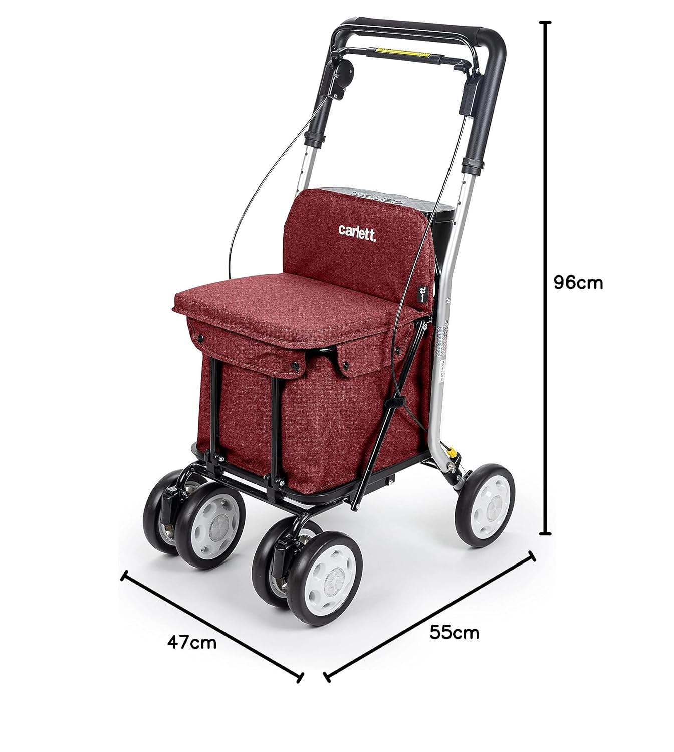 Lett800 Comfort Move Einkaufstrolley, Rot