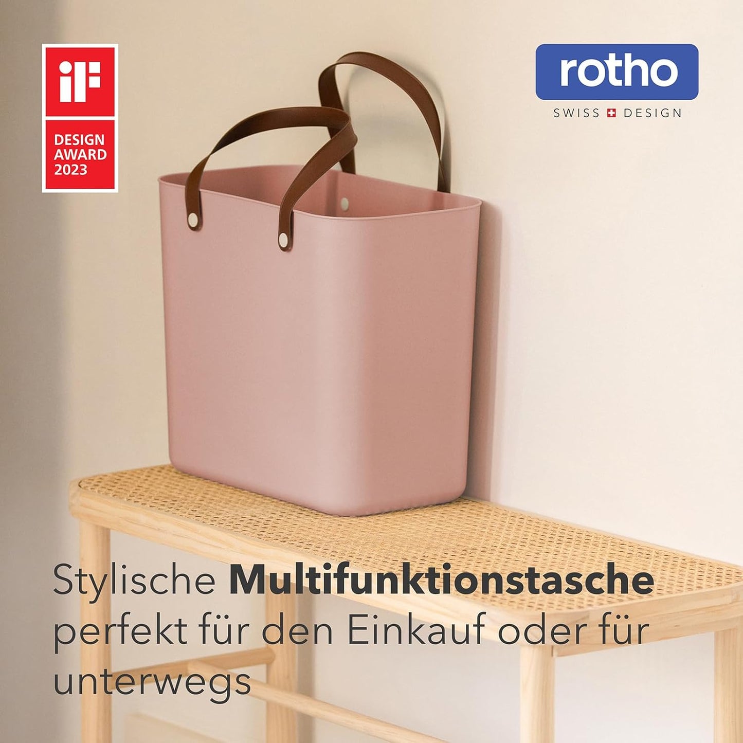 Einkaufskorb Albula, Rosa