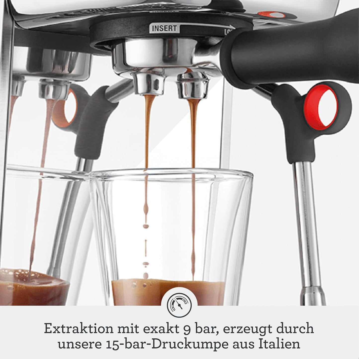 Bambino Plus Kaffeemaschine mit Milchaufschäumer, Schwarzer Edelstahl