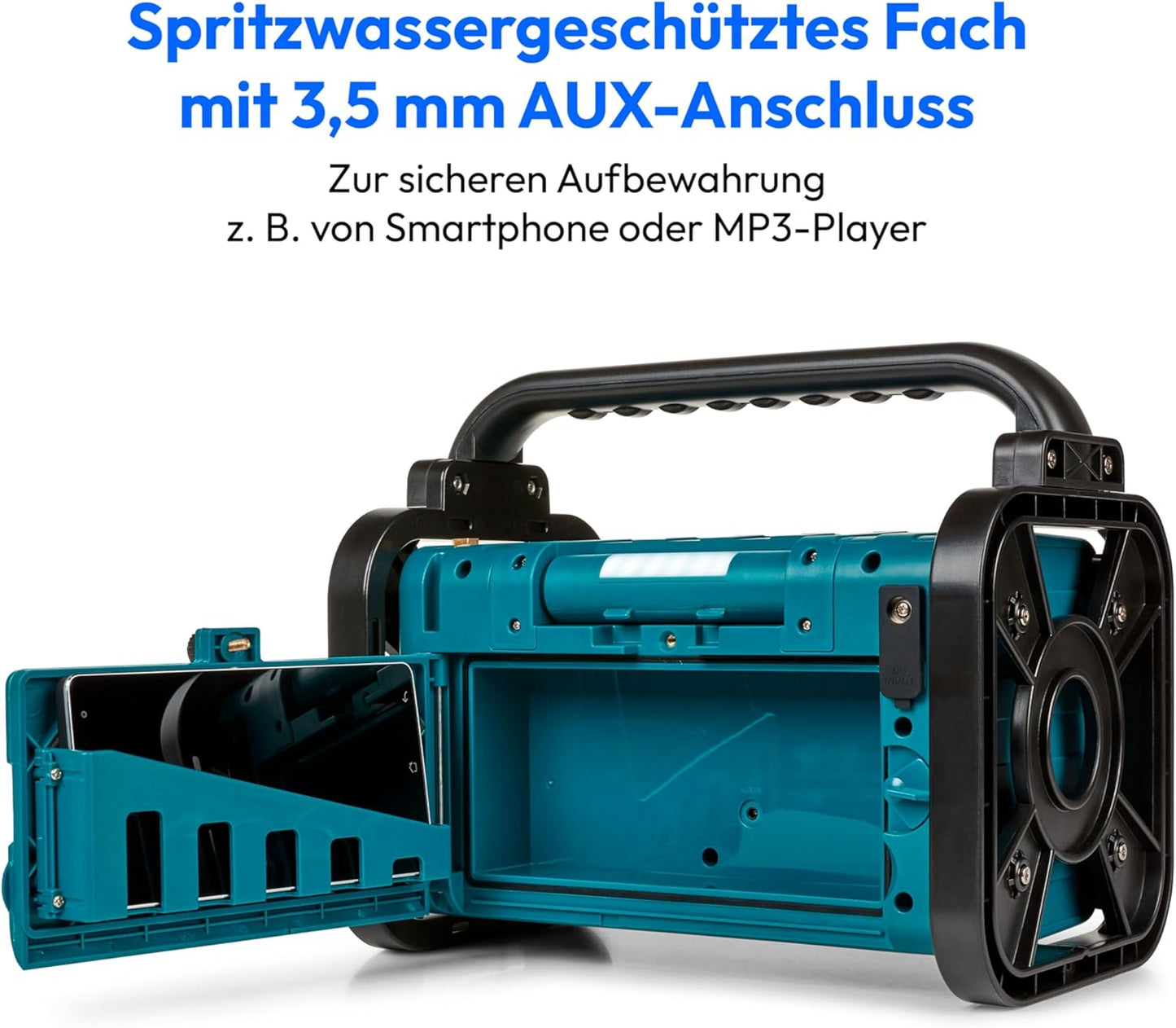 E66877 DAB+ Baustellenradio mit Bluetooth 5.0, Horizontal | 5 Watt (RMS)