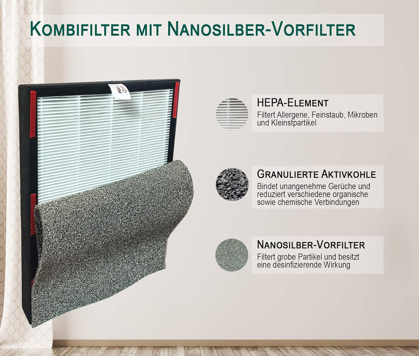 Ersatzfilterset PT94751, Filter für Lavaero 150 eco