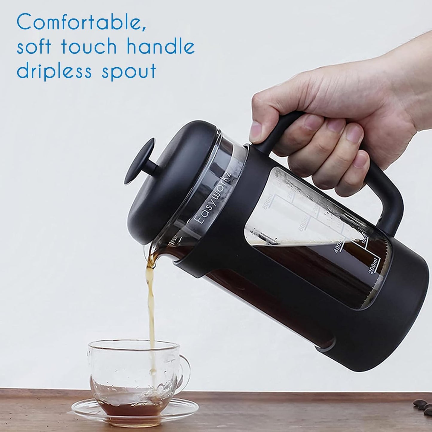 French Press, 1000 ml, Schwarz 1000ml
