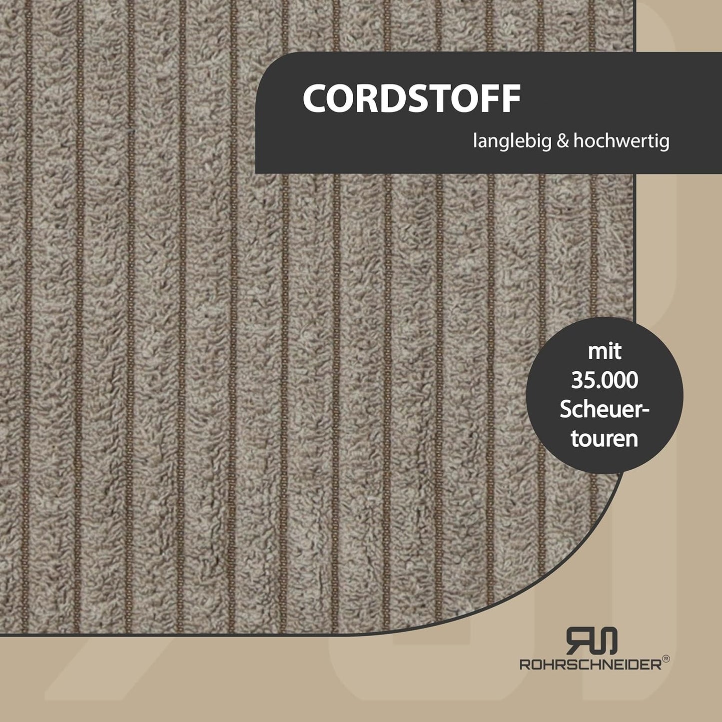 Moderner Kratzbaum, Cordstoff breit taupe