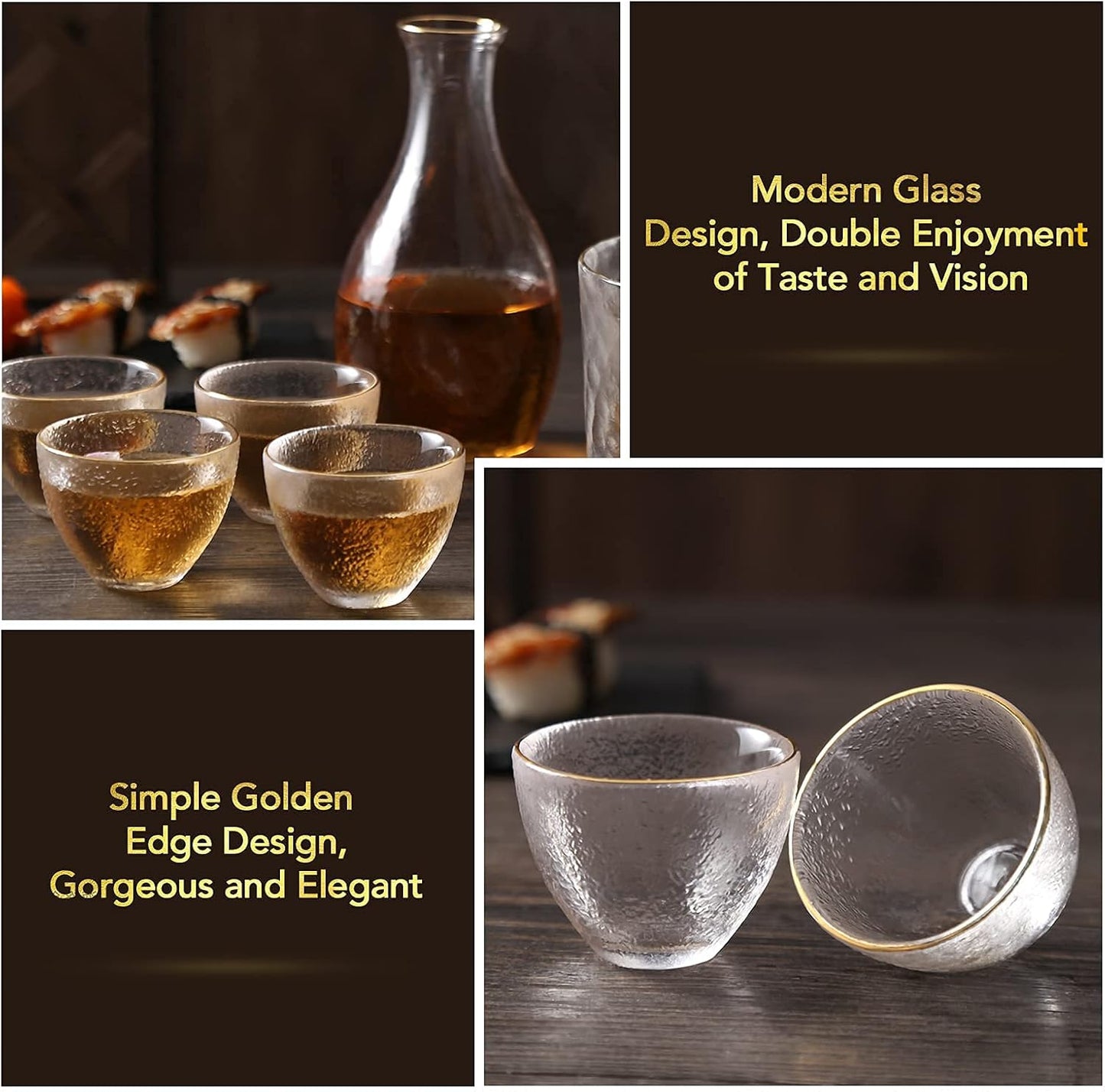 Japanisches Sake-Set, Transparent