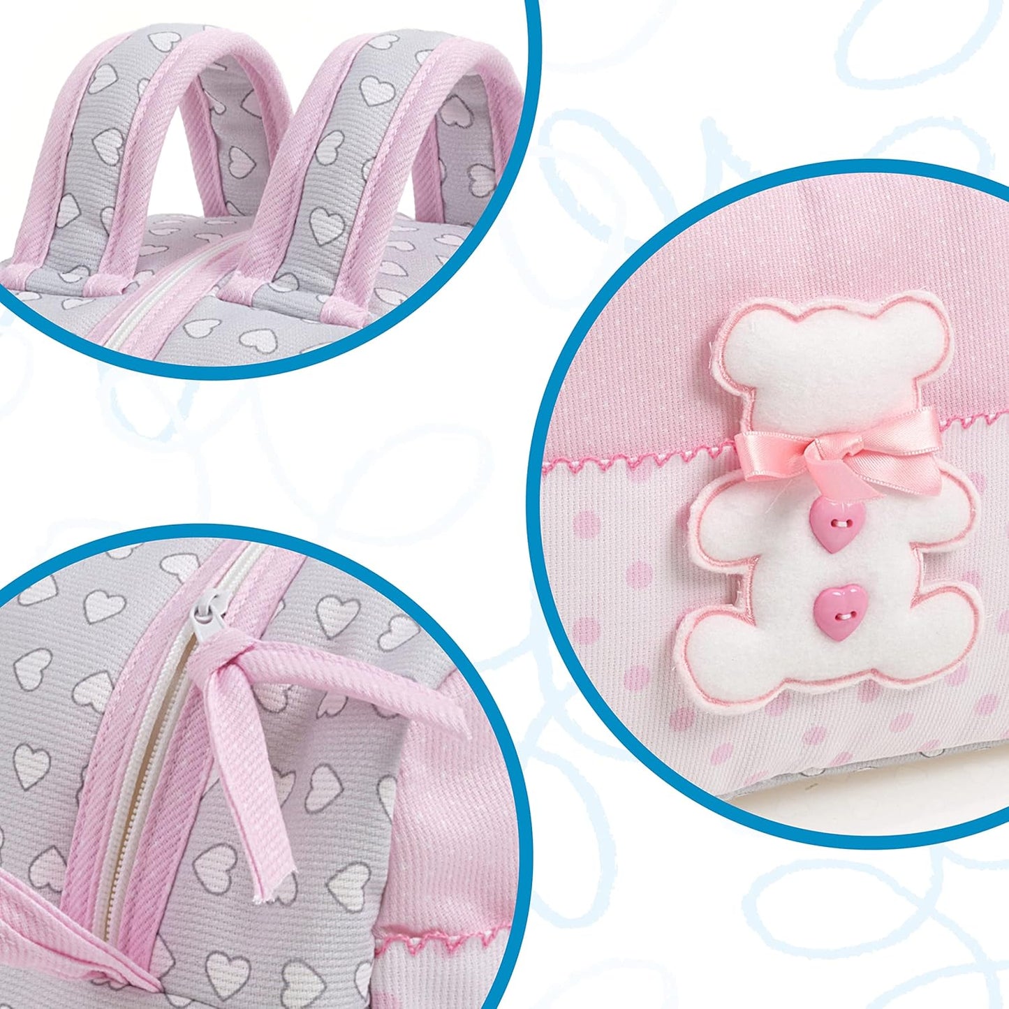 Kosmetikkoffer für Babypflegeprodukte, Grau und Rosa
