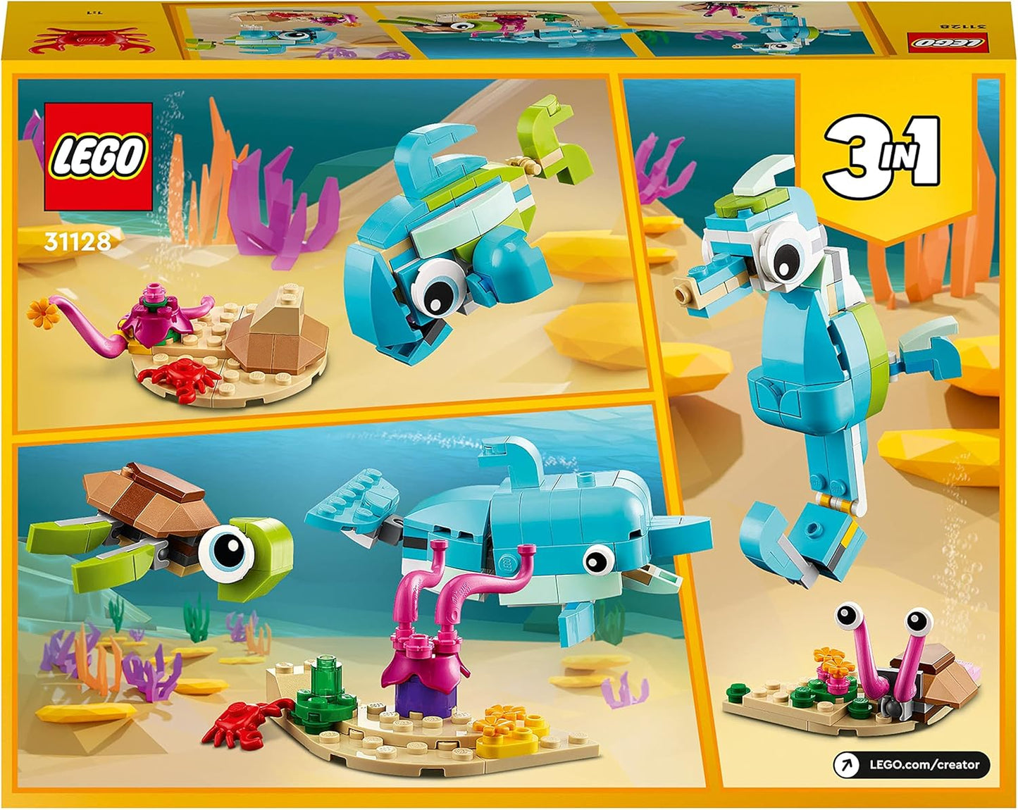 Creator 3-in-1 Delfin und Schildkröte, Single