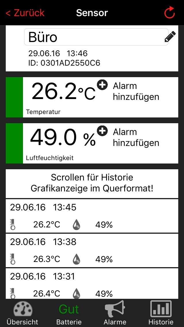 Thermo-Hygro-Sender mit Display, Single