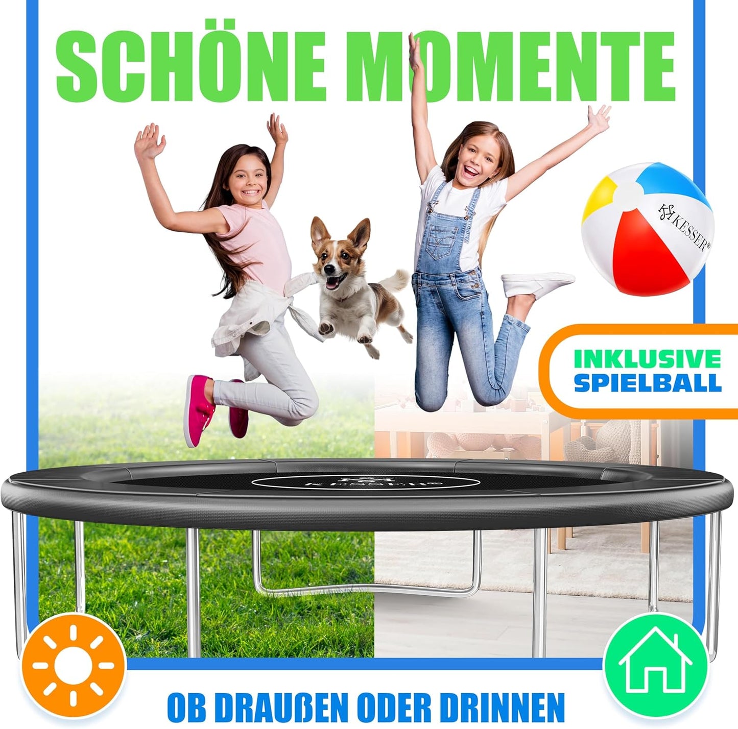 Trampolin-Randabdeckung, Anthrazit 427 cm