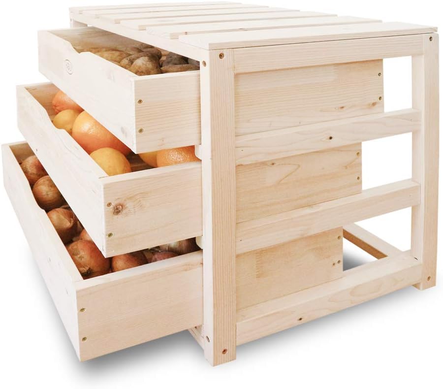 Holz-Aufbewahrungskiste mit Schubladen, 50 x 40 x 45 cm, Single