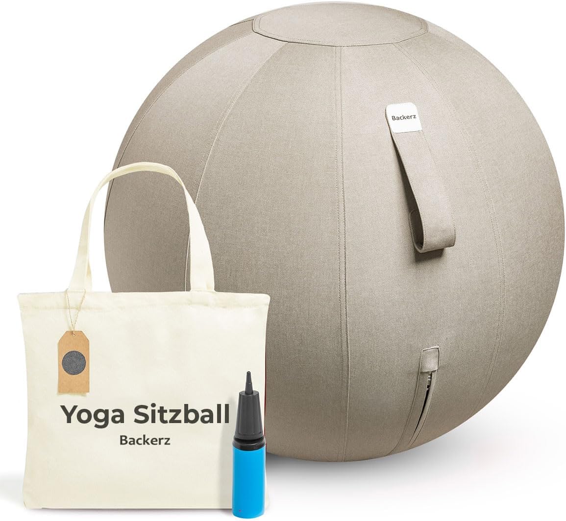 Ergonomischer Sitzball, 65 cm Cream Gray