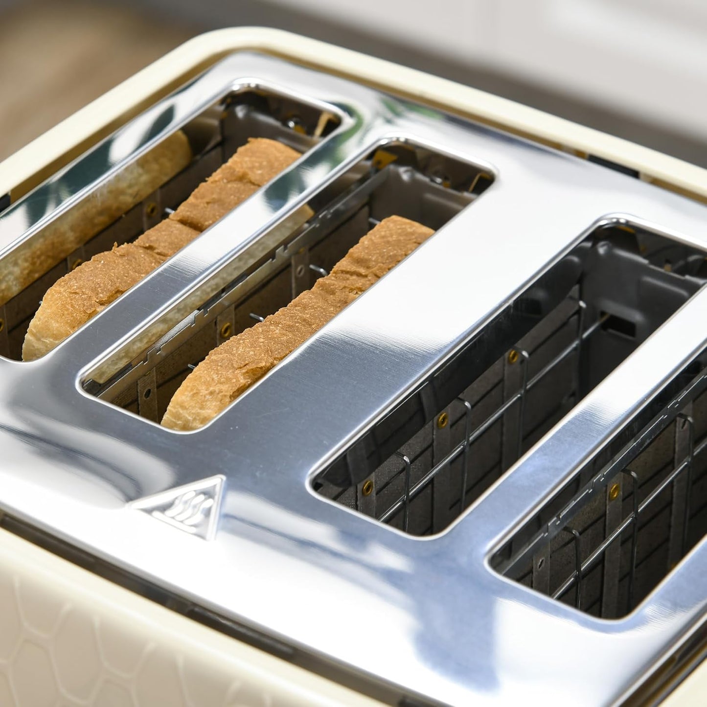 Frühstücksset 1,7L Wasserkocher & Toaster (4 Scheiben), Beige