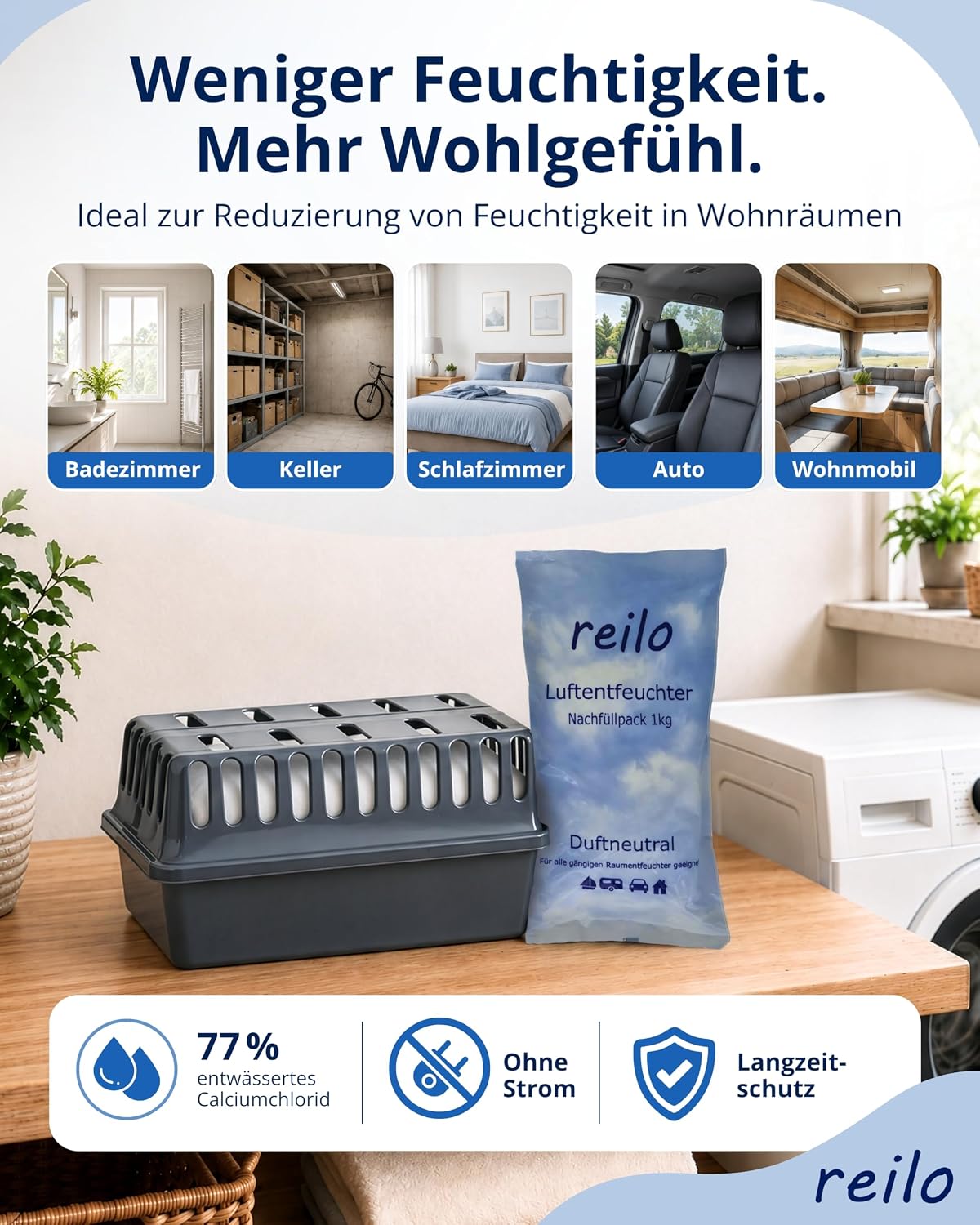 Luftentfeuchter Granulat Nachfüllpacks (20x 1kg), 20 Stück