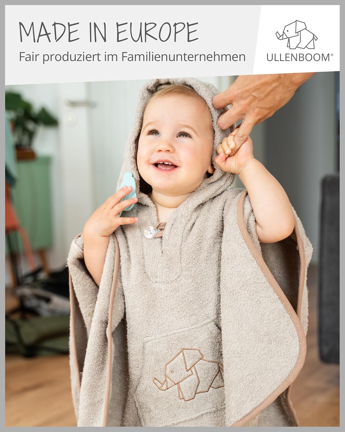 Badeponcho für Kinder, Sand 3-6 Jahre