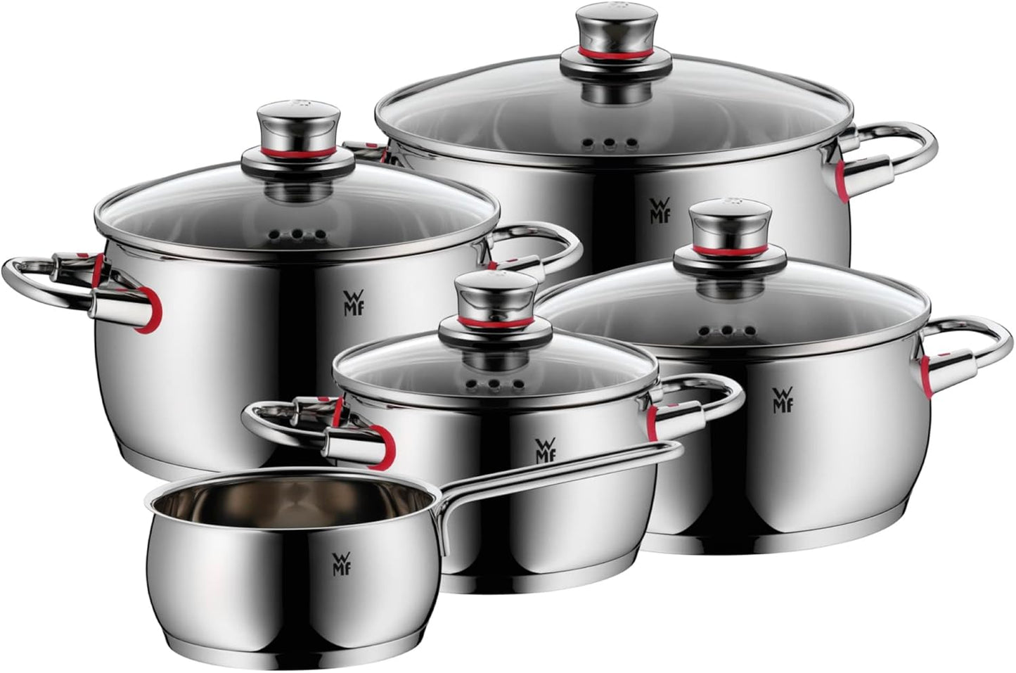 Quality One Induktions-Topfset, 5-teilig, Quality One Topfset 5-teilig
