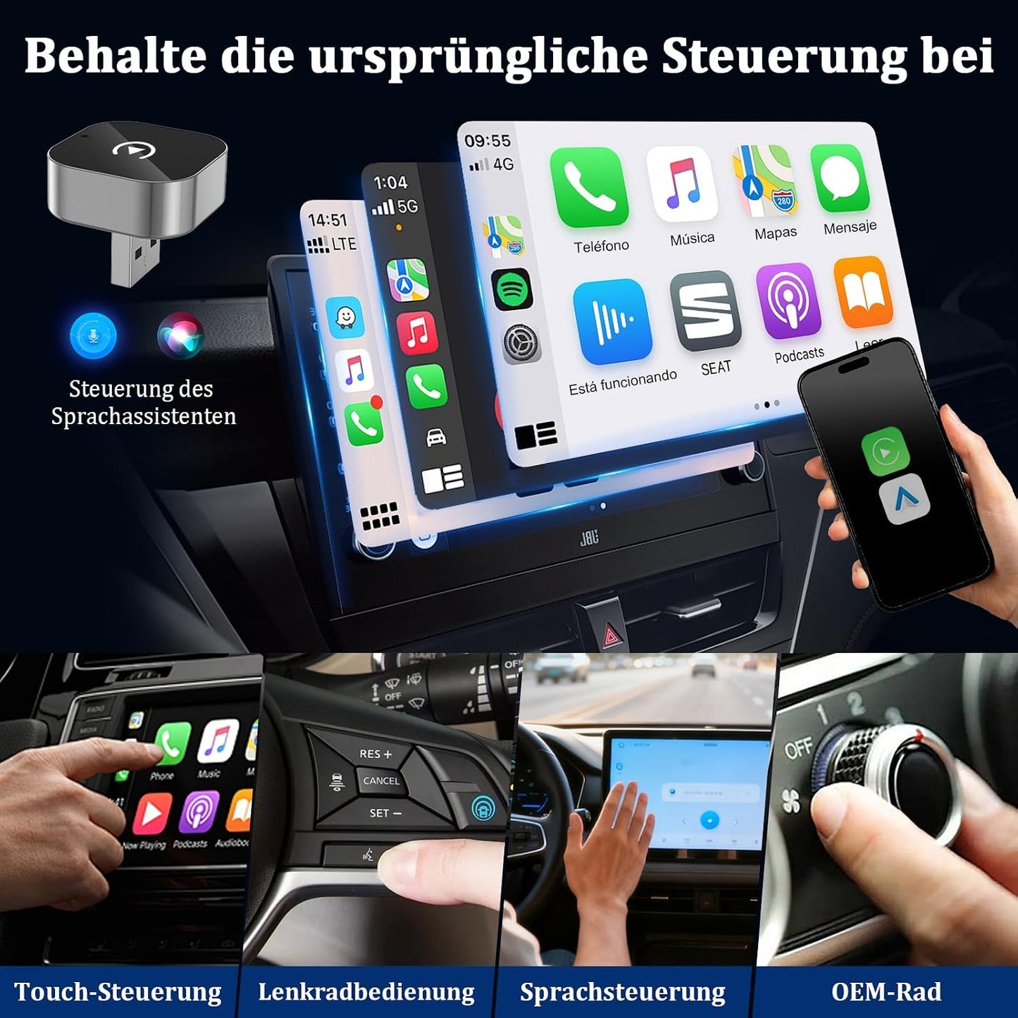 Carplay & Android Auto Wireless Adapter